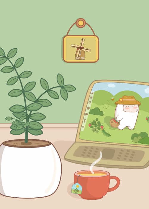 Cozy desk